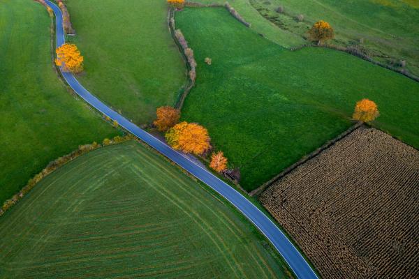 Aerial views of Liège province, Belgium